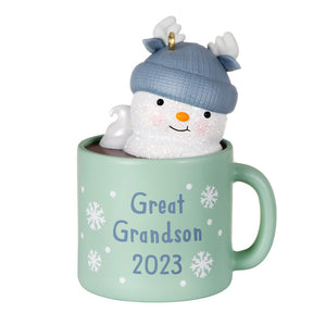 Hallmark 2023 Great-Grandson Hot Cocoa Mug 2023 Ornament