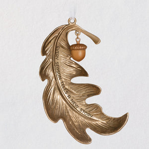 Hallmark A New Season Leaf Metal Ornament