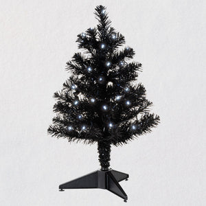 Hallmark 2022 Miniature Black Pre-Lit Christmas Tree