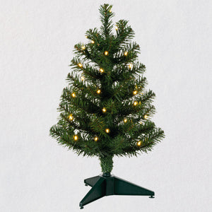 Hallmark 2022 Miniature Evergreen Pre-Lit Christmas Tree
