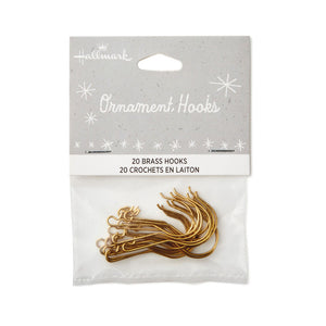 Hallmark 2023 Brass Ornament Hooks, Set of 20