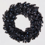 Hallmark 2022 Star Galaxy Black Wreath With Lights