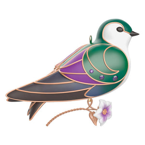 Hallmark The Beauty of Birds Violet-Green Swallow Ornament