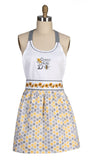 Queen Bee Yellow Sunflowers Embroidered Hostess Apron