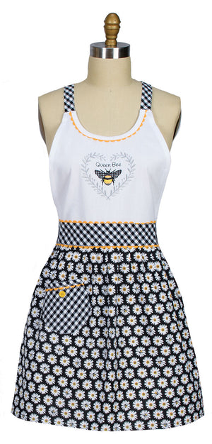 Queen Bee with White Daisy Hostess Apron