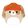 Squishmallow Harris the Tan Pup with Orange Reese's Beanie Hat 8" Stuffed Plush by Kelly Toy