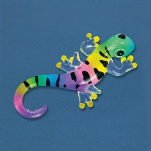 Colorful Little Gypsy Gecko Glass Figurine