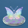 Lavender Rainbow Butterfly Glass Figurine