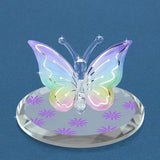 Lavender Rainbow Butterfly Glass Figurine