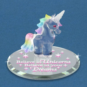 Glass Baron Believe in Unicorns Figurine