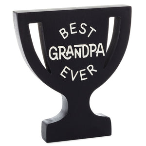 Hallmark Best Grandpa Ever Trophy-Shaped Quote Sign, 5.3x6