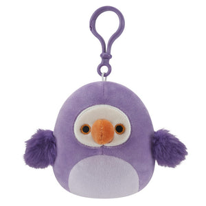 Squishmallow Neha the Purple Dodo Bird 3.5" Clip Stuffed Plush by Kelly Toy