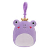 Valentine Squishmallow Francine the Purple Frog with Heart Cheeks 3.5" Clip Stuffed Plush by Kelly Toy