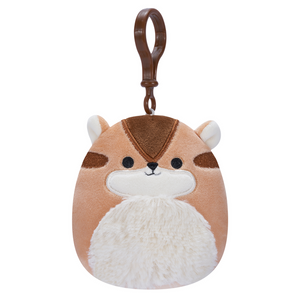 Squishmallow Melzie the Brown Chipmunk 3.5" Clip Stuffed Plush by Kelly Toy