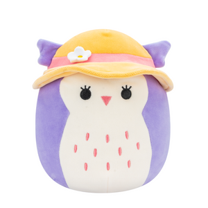 Squishmallow Holly the Purple Owl with Sun Hat 12" Stuffed Plush by Kelly Toy