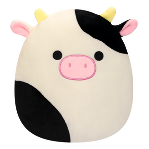 Squishmallow Connor the Black and White Cow 5" Stuffed Plush by Kelly Toy