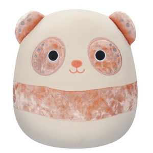Squishmallow Bee the Light Peach Velvet Panda with Eye Patches 5" Stuffed Plush by Kelly Toy