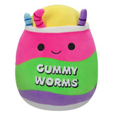 Squishmallow Neon Junk Food Squad Silver the Bag of Gummy Worms 5" Stuffed Plush by Kelly Toy