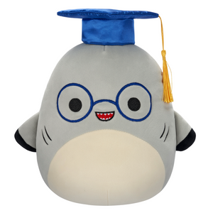 Squishmallow Gordon the Shark with Graduation Cap 8" Stuffed Plush by Kelly Toy