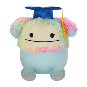 Squishmallow Zozo the Teal Bigfoot with Graduation Cap 8" Stuffed Plush by Kelly Toy