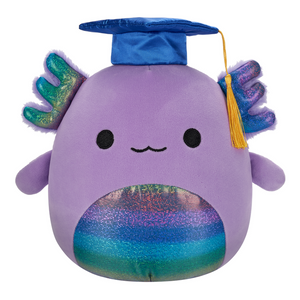 Squishmallow Monica the Purple Axolotl with Graduation Cap 8" Stuffed Plush by Kelly Toy