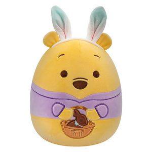 Spring Squishmallow Disney Pooh with Chocolate Bunny Easter Basket 8" Stuffed Plush by Kelly Toy