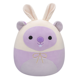  Spring Squishmallow Javari the Lavender Groundhog with Bunny Ears Hat 5" Stuffed Plush by Kelly Toy