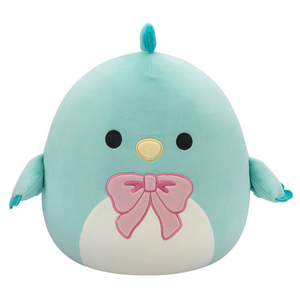  Spring Squishmallow Dolores the Light Teal Chicken with Pink Neck Bow 5" Stuffed Plush by Kelly Toy