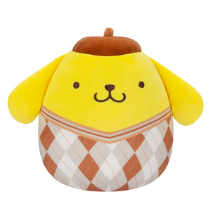 Squishmallow Sanrio Pompompurin in Brown Plaid 8" Stuffed Plush by Kelly Toy