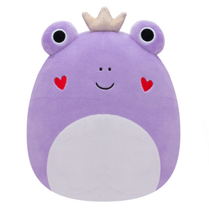 Valentine Squishmallow Francine the Purple Frog with Heart Cheeks 8" Stuffed Plush by Kelly Toy