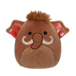 Valentine Squishmallow Chienda the Brown Wooly Mammoth with Hearts 5" Stuffed Plush by Kelly Toy