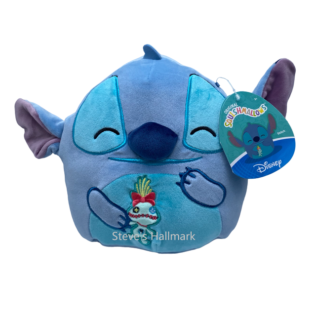 Squishmallow Disney Stitch Holding Scrump 8
