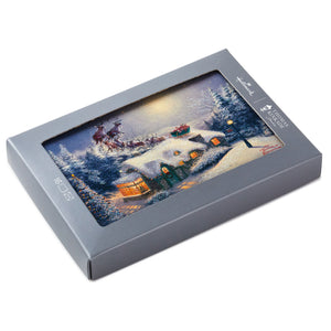 Hallmark Thomas Kinkade Santa and Sleigh Boxed Christmas Cards, Pack of 16
