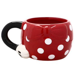 Disney Minnie Mouse 20 oz. Sculpted Red Polka Dot Ceramic Mug