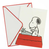 Snoopy with Typewriter Blank Boxed Notecard