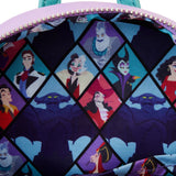 Loungefly Disney Villains Color Block Triple Pocket Mini Backpack