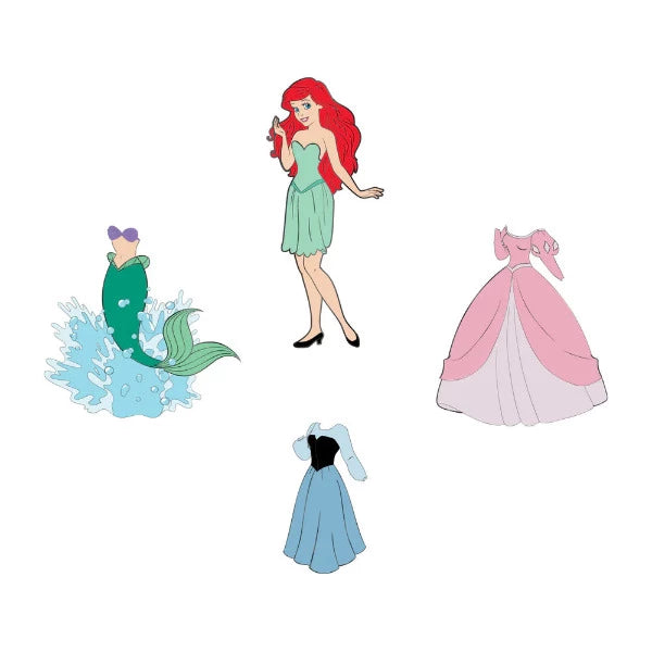 Loungefly The Little Mermaid Paper Doll Pin Set Loungefly The Little Mermaid Paper Doll Pin Set