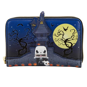 Disney Loungefly Nightmare Before Christmas Pop Jack Skellington House Ziparound Wallet