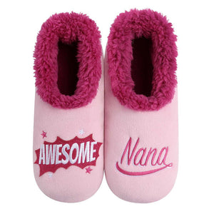 Women's Simply Pairables Cozy Snoozies® Pink Awesome Nana