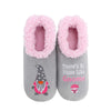 Women's Simply Pairables Cozy Snoozies® Gray Pink There's No Place Like Gnome