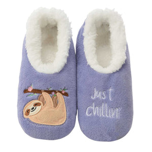 Women's Simply Pairables Cozy Snoozies® Lavender Just Chillin' Sloth