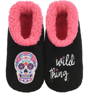 Women's Simply Pairables Cozy Snoozies® Black Sugar Skull Wild Thing