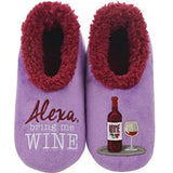 Women's Simply Pairables Cozy Snoozies® Purple Alexa Bring Me Wine