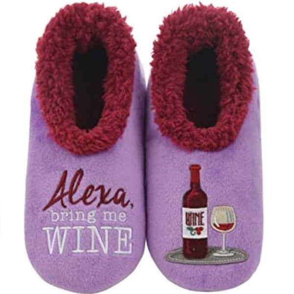 Women's Simply Pairables Cozy Snoozies® Purple Alexa Bring Me Wine â Steve's Hallmark