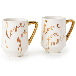 Hallmark Love You and Love You More Mugs, Set of 2