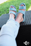 Pali Hawaii Classic Jandal Aqua Blue Two Straps Adult Sandals