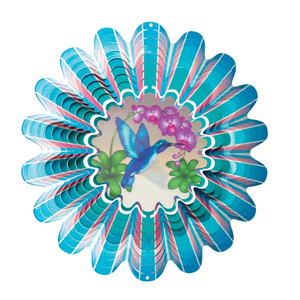 12" Blue Hummingbird Wind Spinner