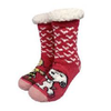 Snoopy and Charlie Brown Be My Valentine Sherpa Slipper Socks