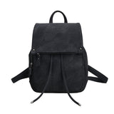 buttery leather backpack Chloe Butter Vegan Leather Flap Top Draw String Backpack Black – Steve's Hallmark