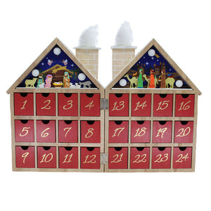 Wooden LED Nativity Advent Calendar
